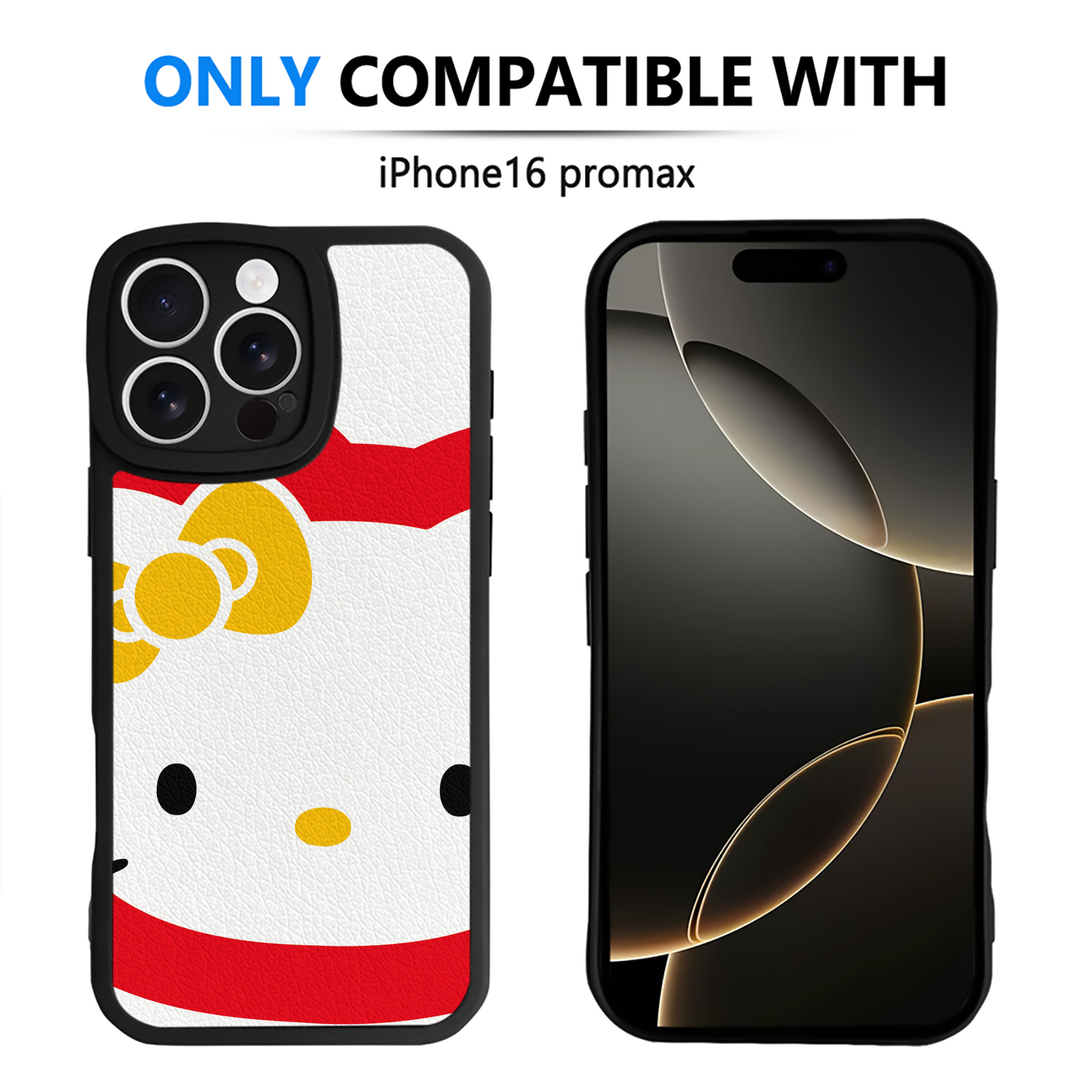 （画像用） Hello Kitty ハローキティ 【iPhone 16シリーズ対応】シリコンスマホケース（レザー調） 材質：シリコン